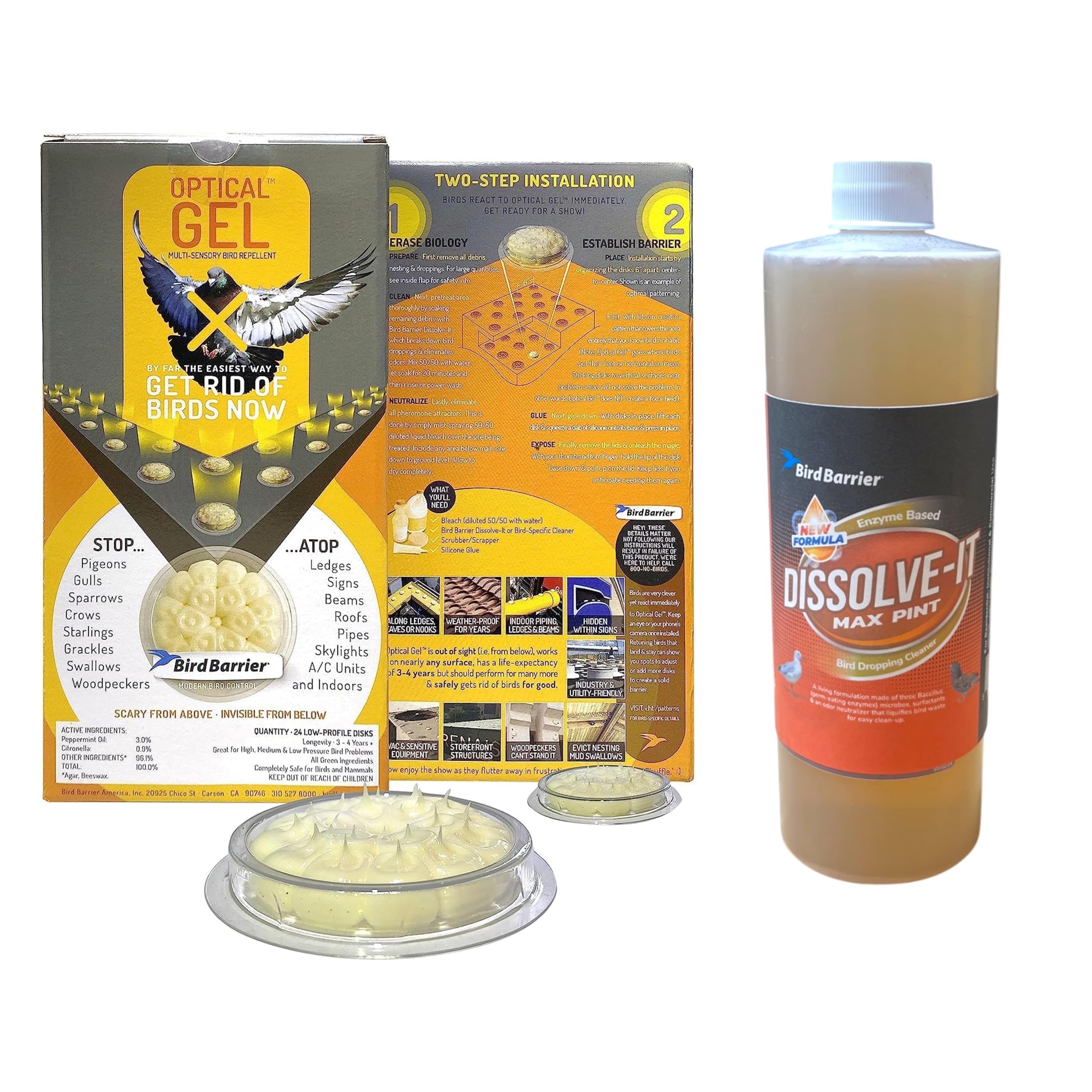 Amazon.com: Bird Deterrent Bundle: Bird Barrier Optical Gel (24